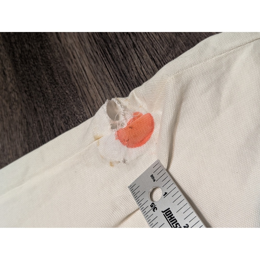 Polo Ralph Lauren XXL Short Sleeve Hoodie Colorblock White Red Blue NWT FLAWS - Picture 4 of 6